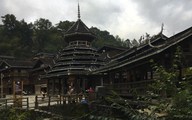 Zhaoxing---Drum-Tower-e-Ponte Zhaoxing---Drum-Tower-e-Ponte